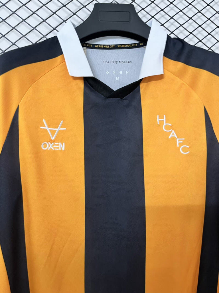 Hull City 26/27 Amber/Black Stripes Home Jersey