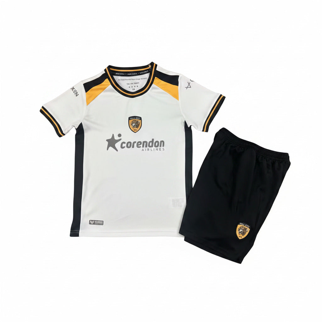 Hull City 26/27 White/Black/Orange Away Kids Jersey