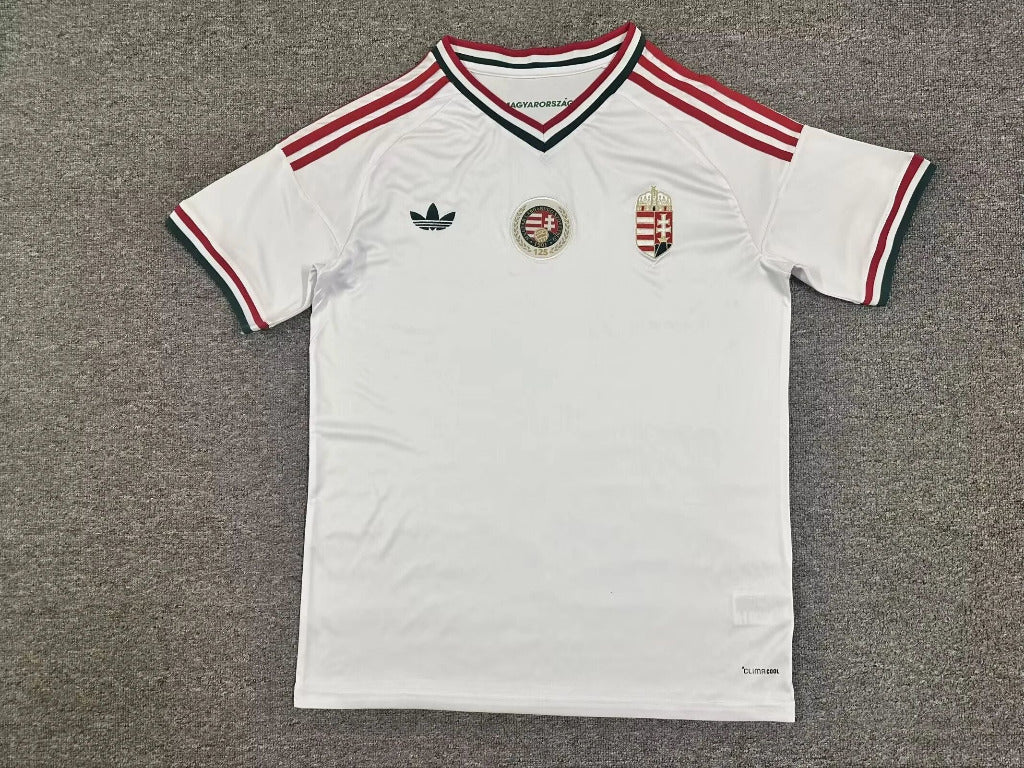 Hungary 2026 White/Red 3 Stripes Away Jersey
