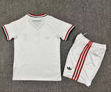 Hungary 2026 White/Red 3 Stripes Away Kids Jersey Set