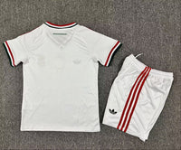 Hungary 2026 White/Red 3 Stripes Away Kids Jersey Set