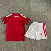 Hungary 26/27 Red/White 2 Stripes Home kids Jersey Set
