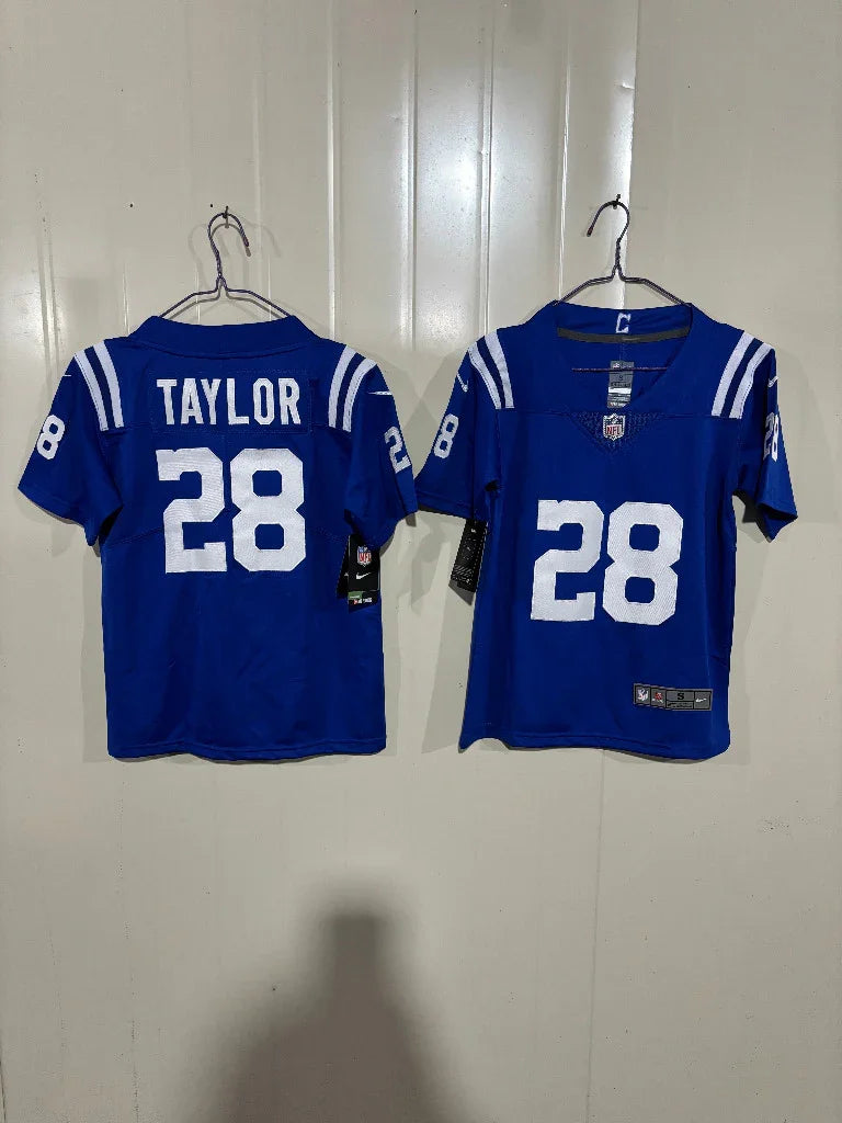 Indianapolis Colts 25/26 Taylor  #28 Royal Blue Kids Jersey