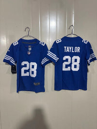 Indianapolis Colts 25/26 Taylor  #28 Royal/White Kids Jersey