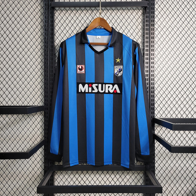 Inter Milan 1988/90 Vintage Retro Home Long Sleeve Jersey