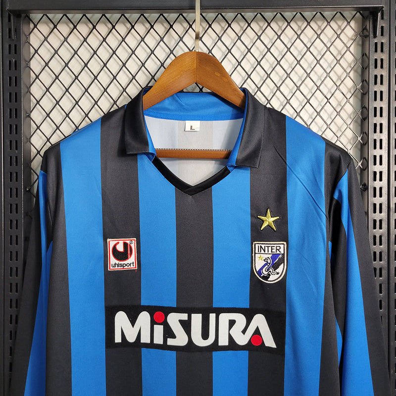 Inter Milan 1988/90 Vintage Retro Home Long Sleeve Jersey