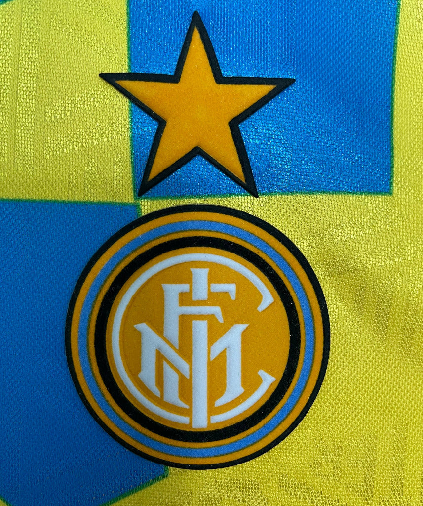 Inter Milan 1992/94 Retro Yellow/Blue Second Away Jersey