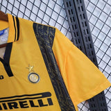 Inter Milan 1996/97 Retro Yellow Second Away Jersey