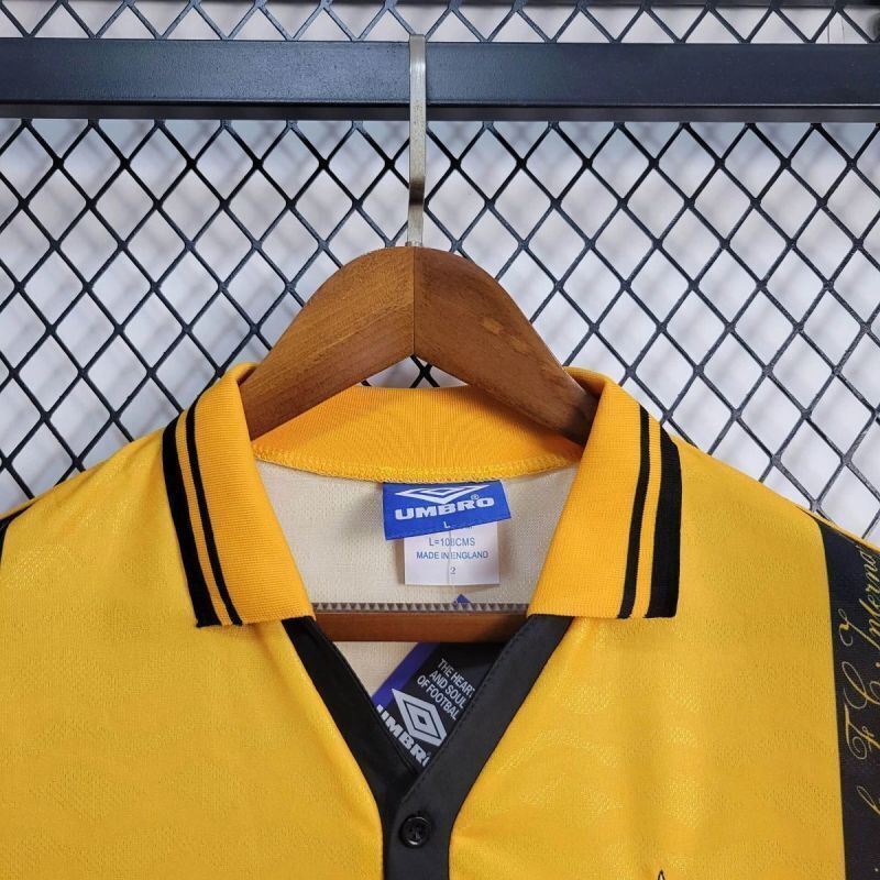 Inter Milan 1996/97 Retro Yellow Second Away Jersey