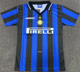 Inter Milan 1997/98 Vintage Retro Home Blue and Black Jersey