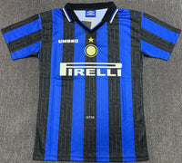 Inter Milan 1997/98 Vintage Retro Home Blue and Black Jersey