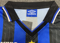 Inter Milan 1997/98 Vintage Retro Home Blue and Black Jersey