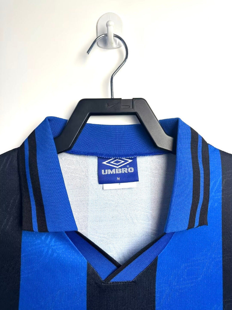 Inter Milan 1997/98 Vintage Retro Home Blue and Black Jersey