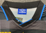 Inter Milan 1997/98 Vintage Retro Second Away Black and Gray Jersey