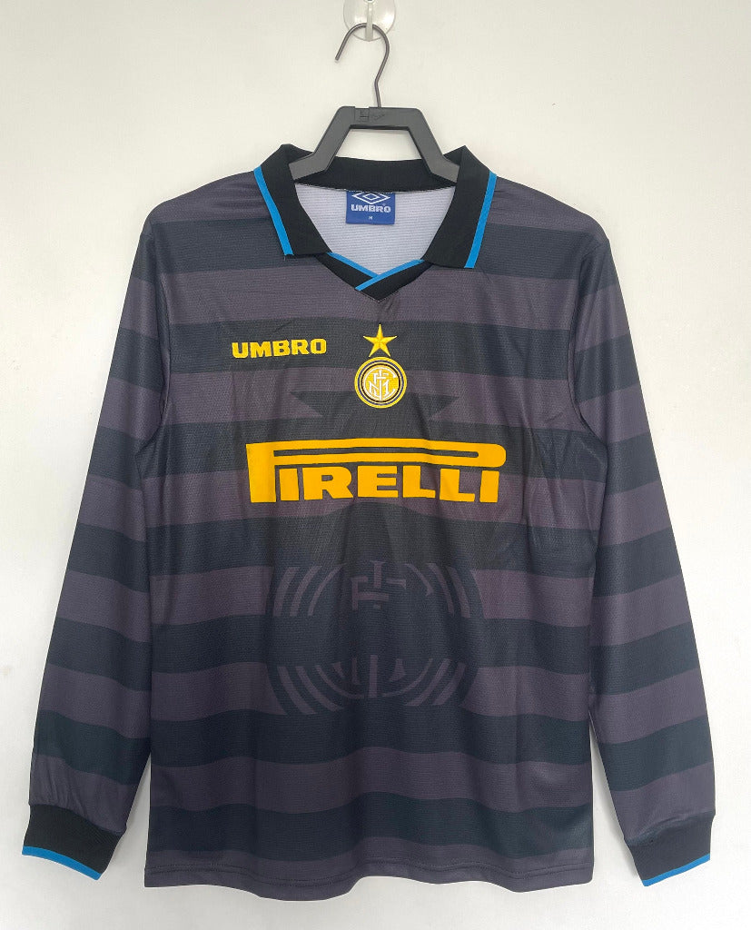 Inter Milan 1997/98 Vintage Retro Second Away Long Sleeves Jersey