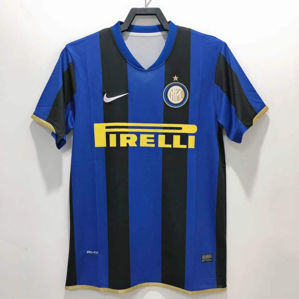 Inter Milan 2008/09 Vintage Retro Home Champions League Edition Jersey