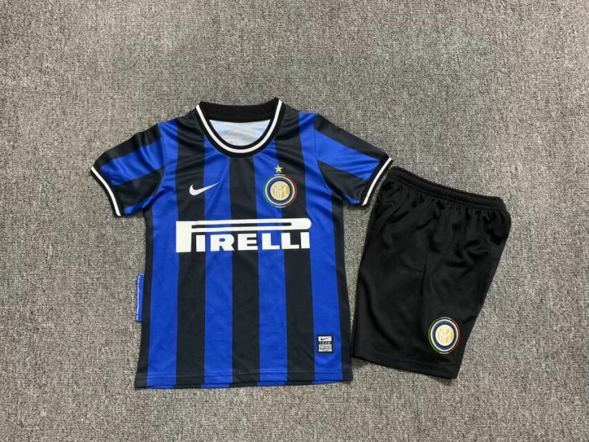Inter Milan 2009/10 Vintage Retro Home Kids Jersey Set