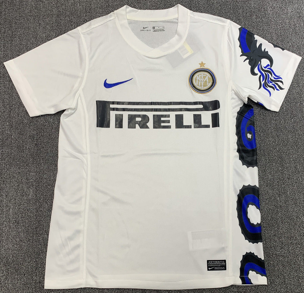 Inter Milan 2010/11 Vintage Retro Away White Jersey - Concept Kits