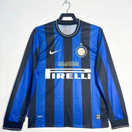 Inter Milan 2010 Vintage Retro Home Blue And Black Jersey