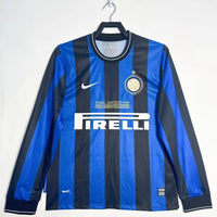 Inter Milan 2010 Vintage Retro Home Blue And Black Jersey
