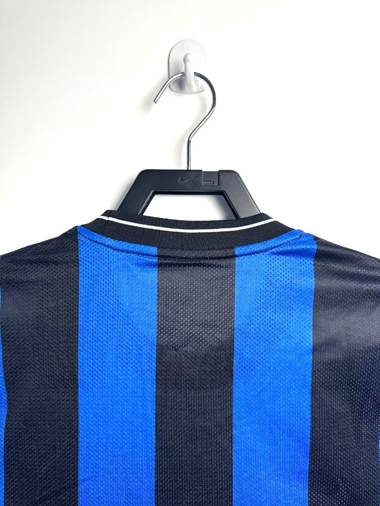 Inter Milan 2010 Vintage Retro Home Blue And Black Jersey