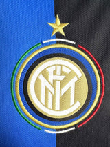 Inter Milan 2010 Vintage Retro Home Blue And Black Jersey