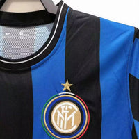 Inter Milan 2010 Vintage Retro Home Blue And Black Jersey