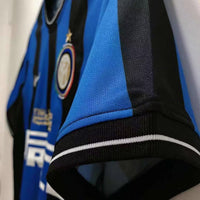 Inter Milan 2010 Vintage Retro Home Blue And Black Jersey