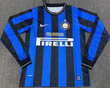 Inter Milan 2010 Vintage Retro Home Blue And Black Jersey