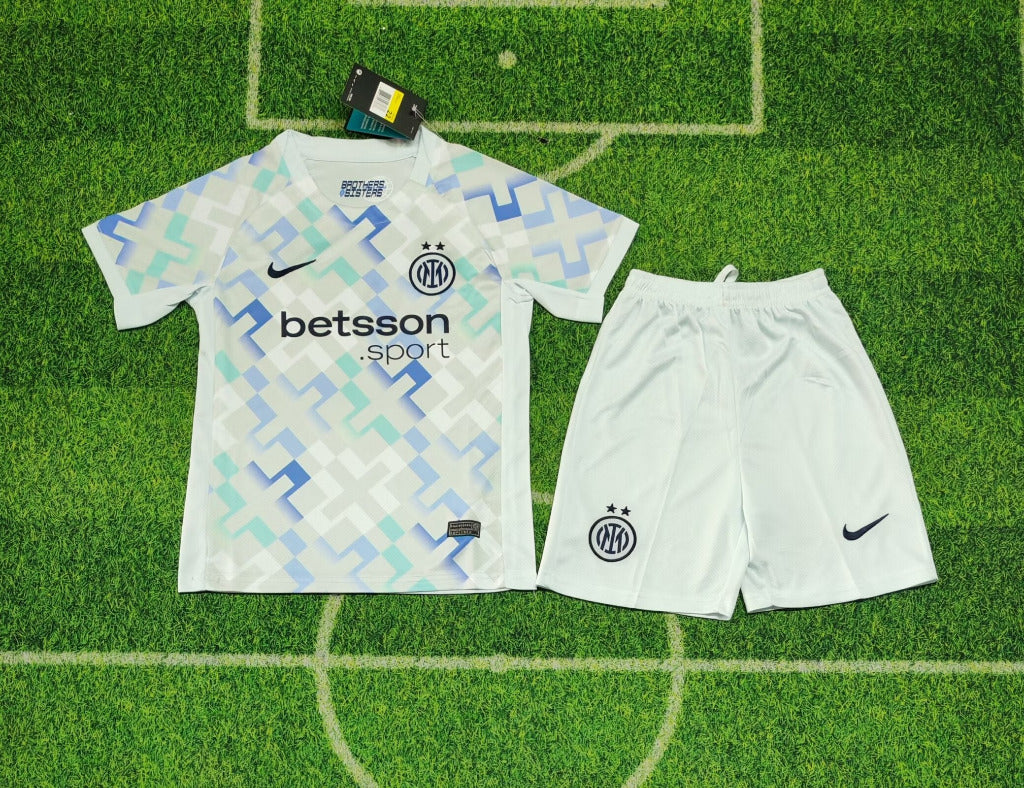 Inter Milan 25/26 Away Kids White Jersey Set