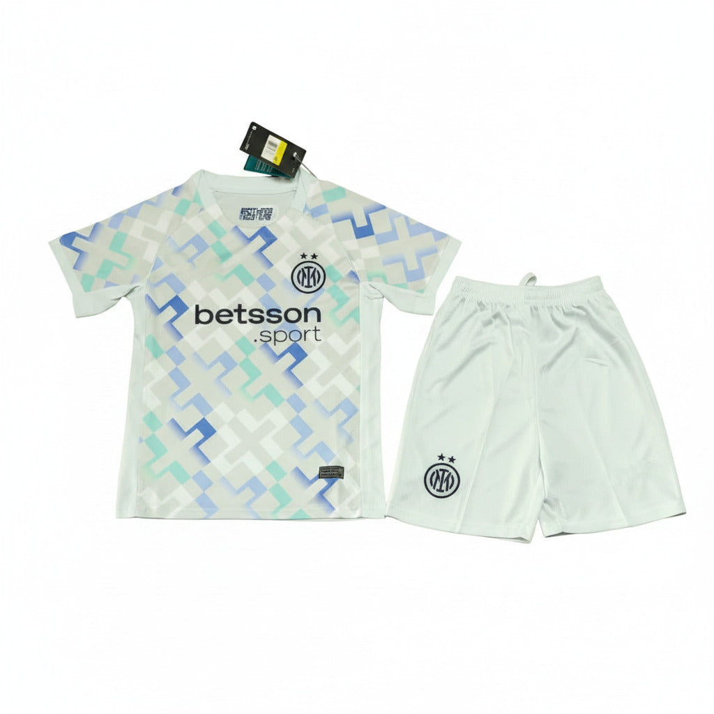 Inter Milan 25/26 Away Kids White Jersey Set