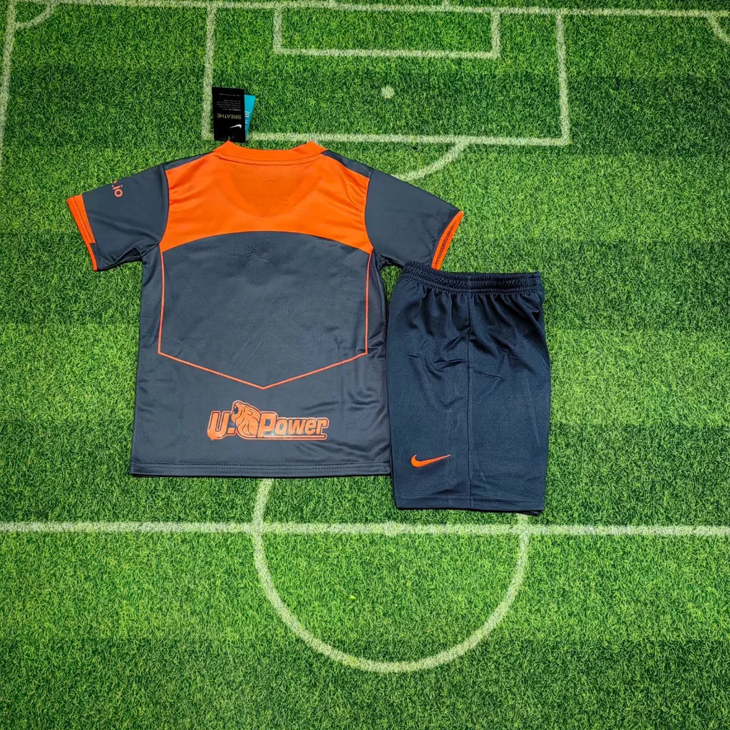 Inter Milan 25/26 Blue/Orange Away Kids Jersey Set