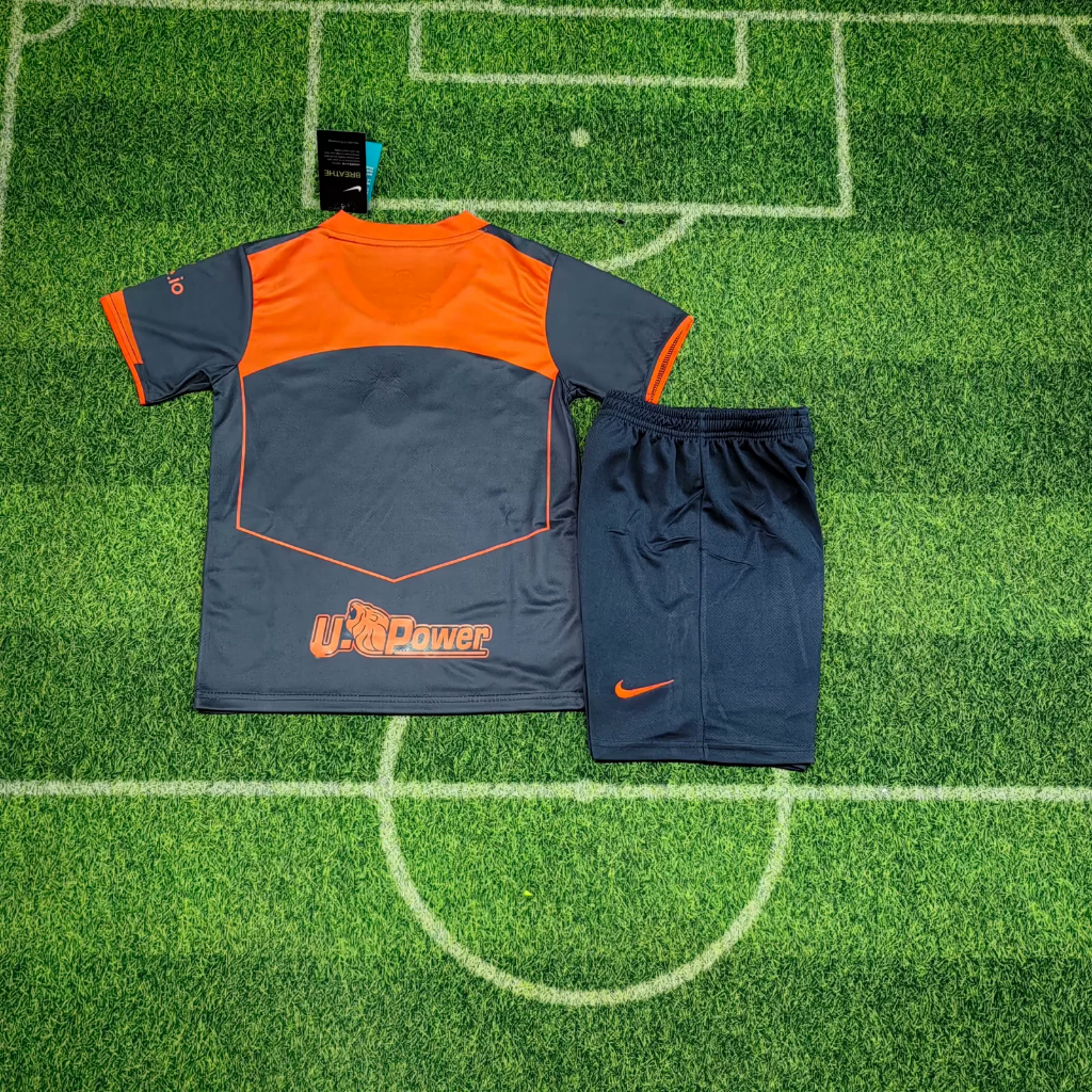 Inter Milan 25/26 Blue/Orange Away Kids Jersey Set