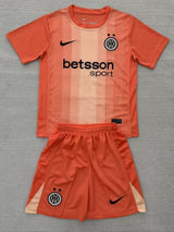 Inter Milan 25/26 Goalkeeper Kids Orange Jersey Set