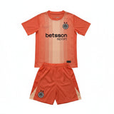 Inter Milan 25/26 Goalkeeper Kids Orange Jersey Set