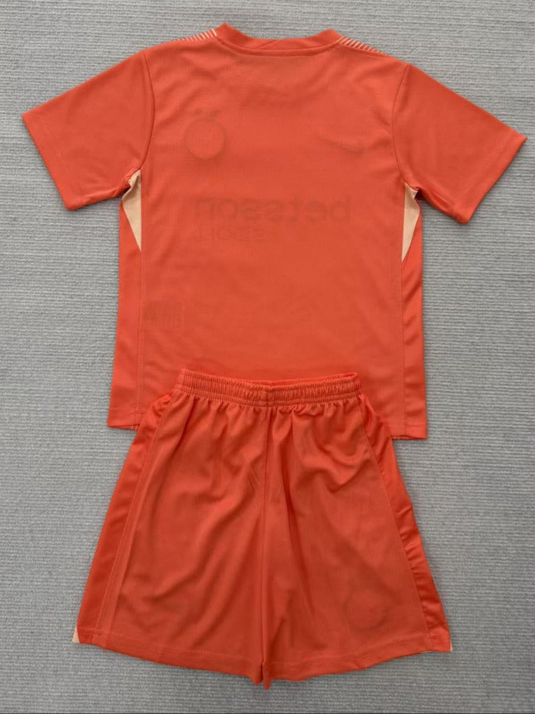 Inter Milan 25/26 Goalkeeper Kids Orange Jersey Set