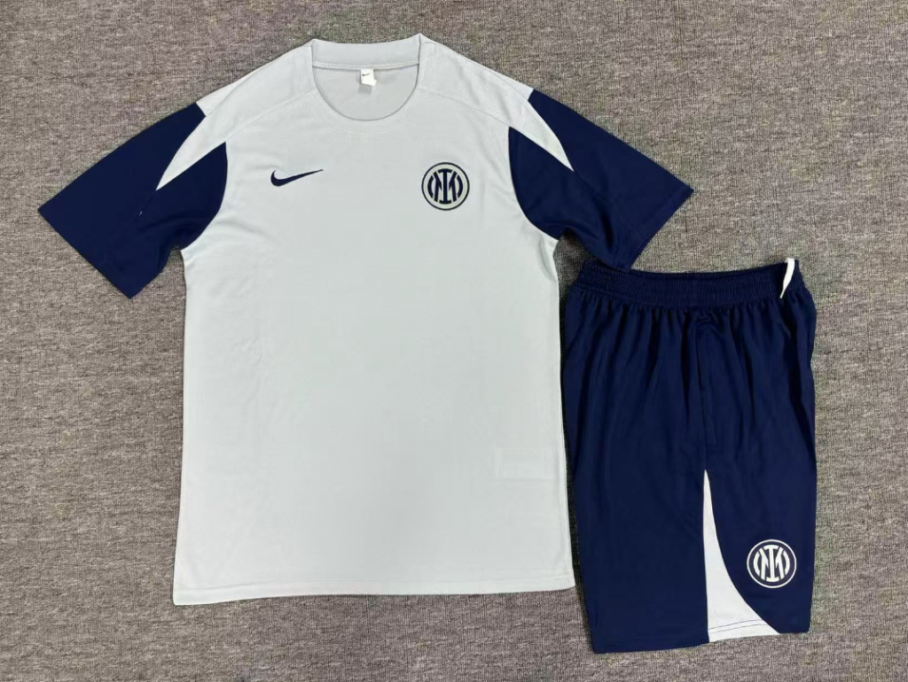Inter Milan 25/26 White/Blue Training Kids Jersey Set