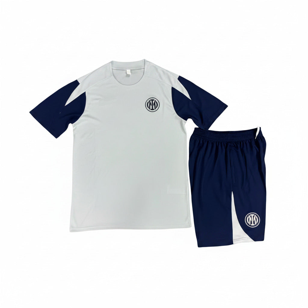 Inter Milan 25/26 White/Blue Training Kids Jersey Set