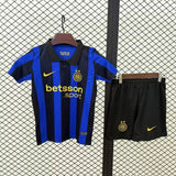 Inter Milan 26/27 Black/Blue Home Kids Jersey Set
