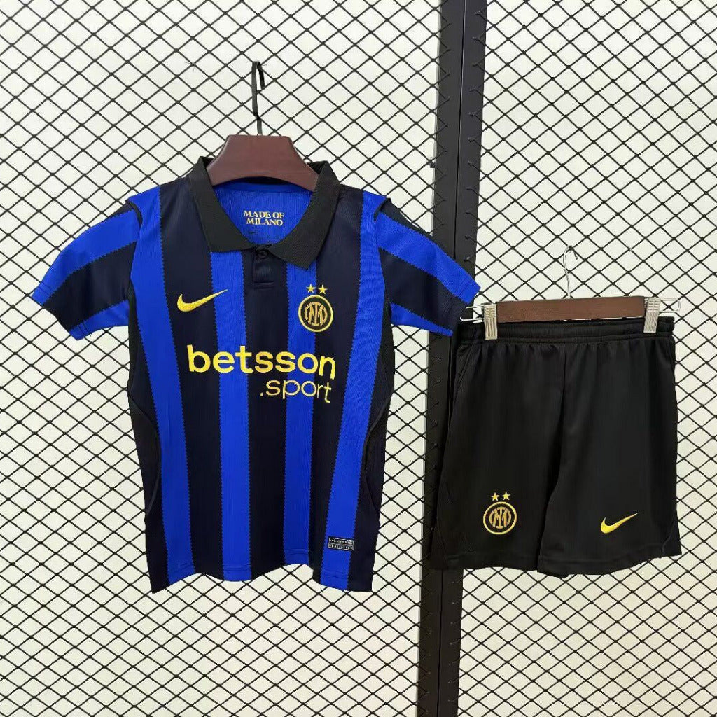 Inter Milan 26/27 Black/Blue Home Kids Jersey Set