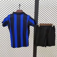 Inter Milan 26/27 Black/Blue Home Kids Jersey Set