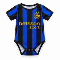 Inter Milan 26/27 Black/Blue Stripes Home Baby Bodysuit Jersey