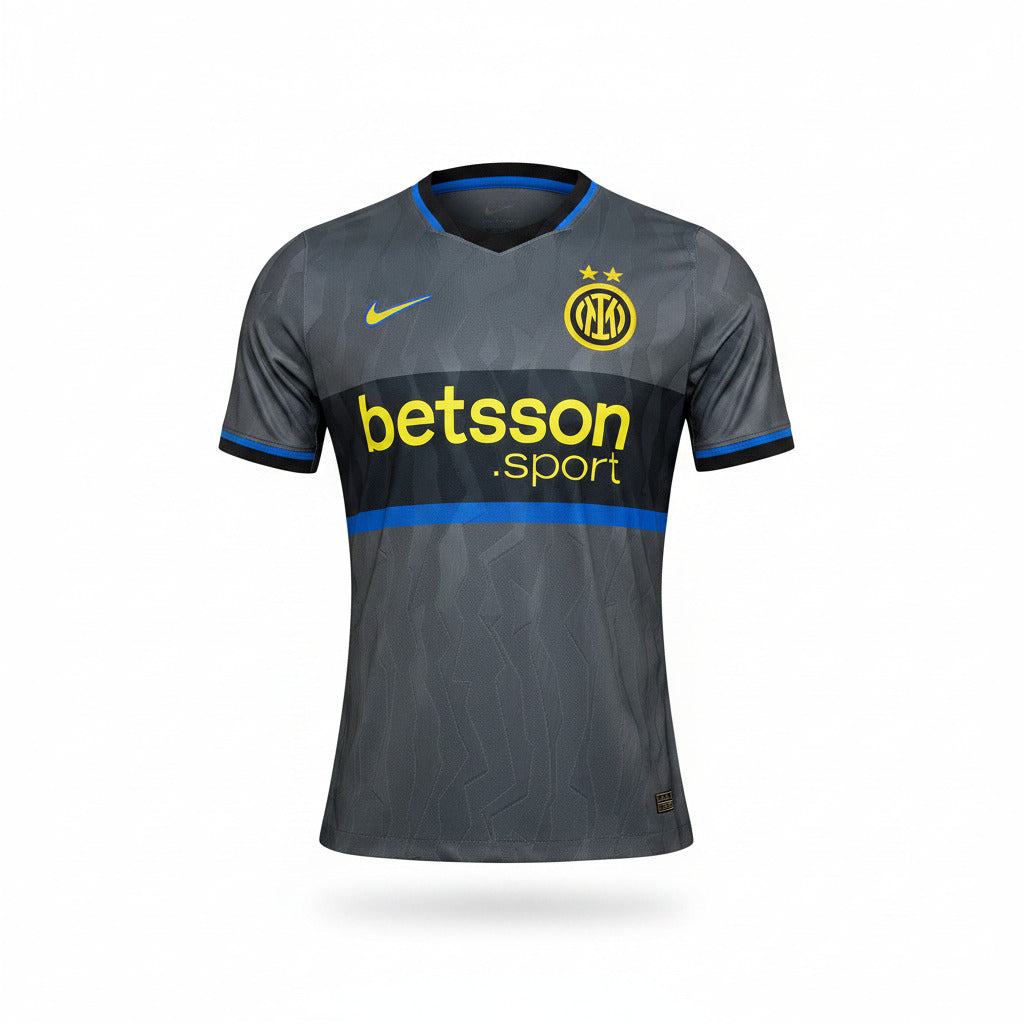 Inter Milan 26/27 Gray/Black/Sky Blue Third Player Version Jersey