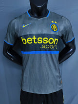 Inter Milan 26/27 Gray/Black/Sky Blue Third Player Version Jersey