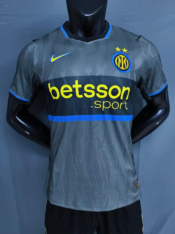 Inter Milan 26/27 Gray/Black/Sky Blue Third Player Version Jersey