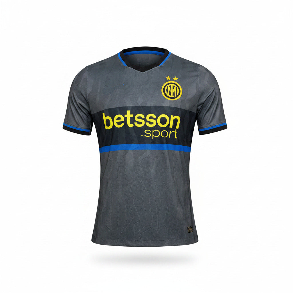 Inter Milan 26/27 Gray/Black/Sky Blue Third Player Version Jersey
