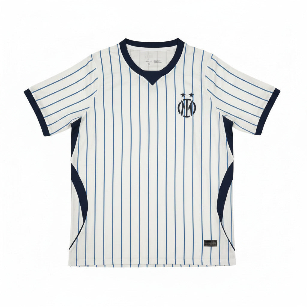 Inter Milan 26/27 White/Navy Pinstripes Away Jersey