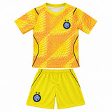 Inter Milan 26/27 Yellow/Orange Goalkeeper Kids Jersey Set