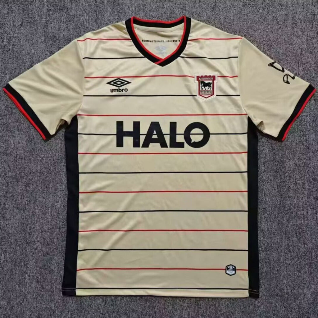Ipswich 26/27 Beige/Black/Red Trim Home Jersey
