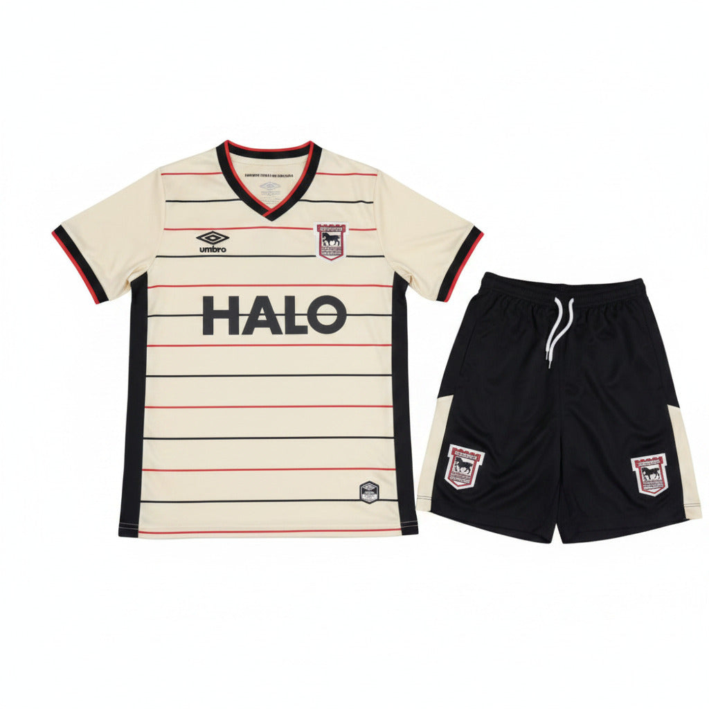 Ipswich 26/27 Beige/Black/Red Trim Home Kids Jersey